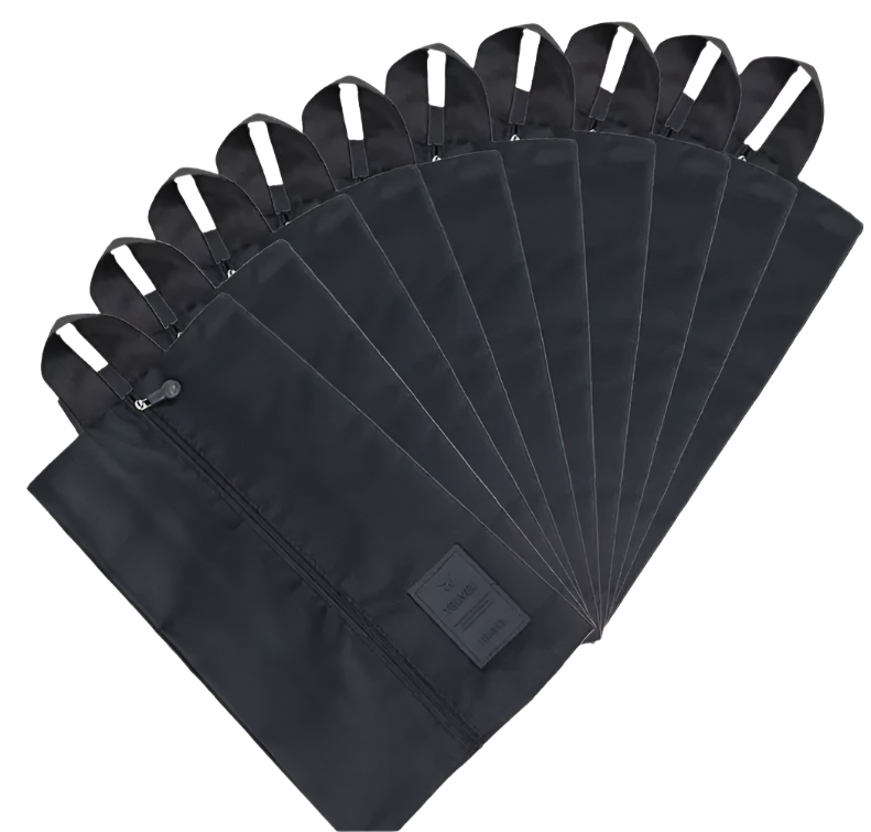 Bags with Zipper Closure black ( 2 )  Pieces